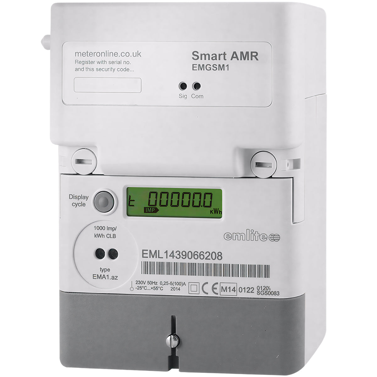 Emlite EMA1 100A 1ph kWh GSM gen meter