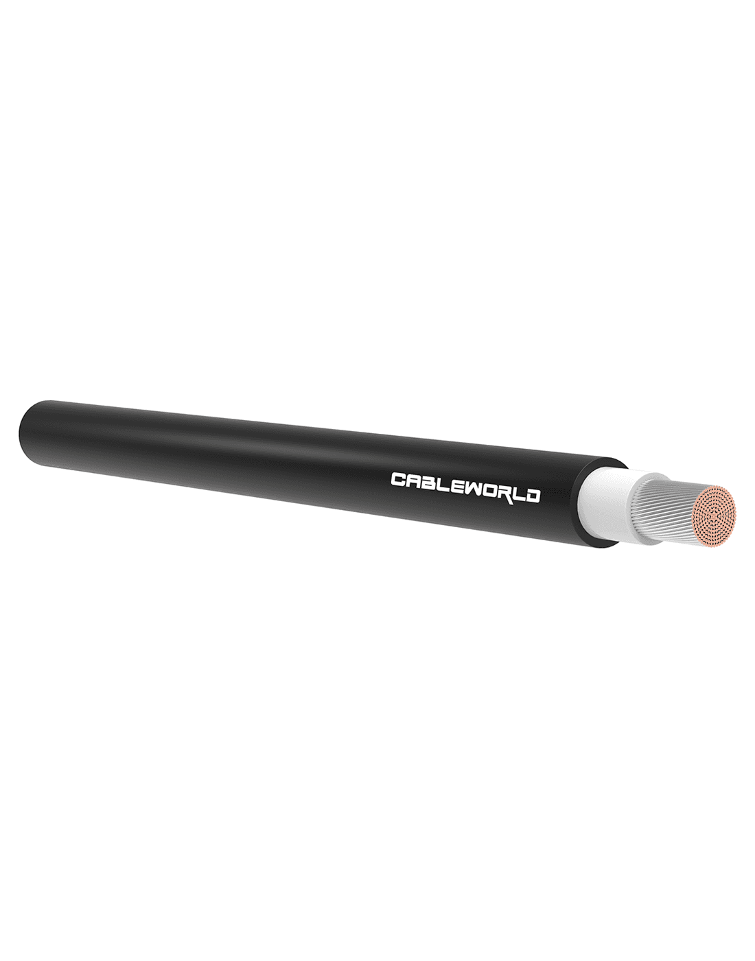Cableworld 4mm PV Cable - Black - 25M