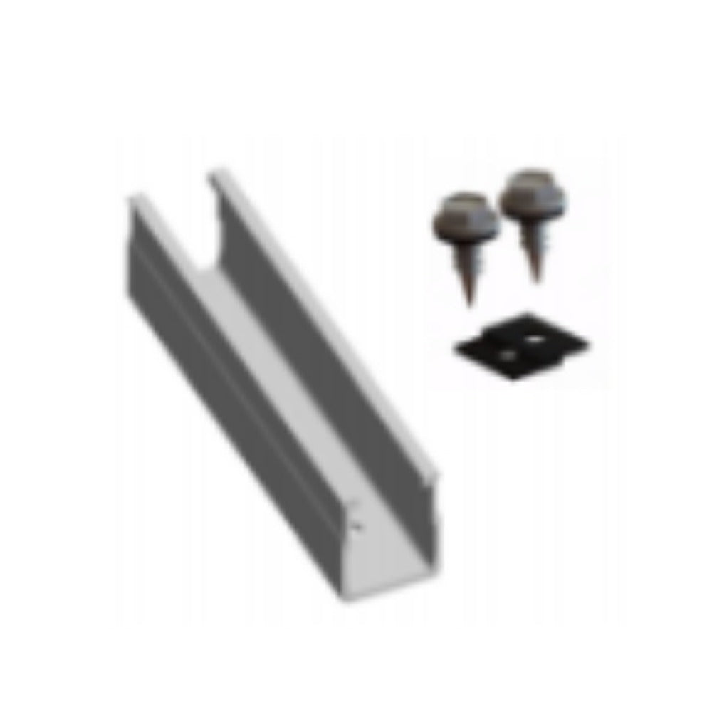 Fastensol 400mm Mini Rail - Portrait for Metal Trapezoidal Roofs