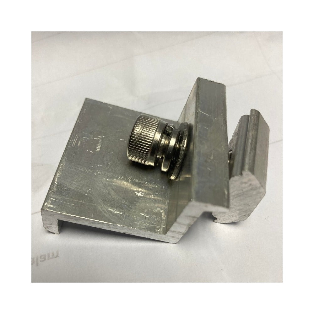 Fastensol Silver End Clamp - 40mm