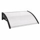 Fastensol Plastic Canopy 1.2 x 0.8m Black Frame, Clear Cover