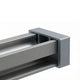 Fastensol Rubber Rail End Cap - Silver
