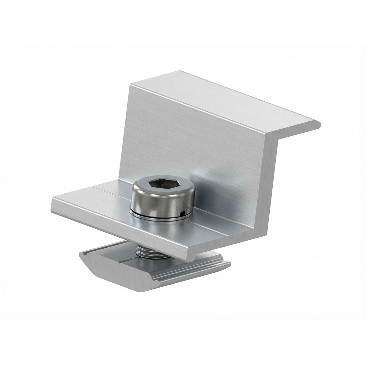 Fastensol Silver End Clamp - 40mm