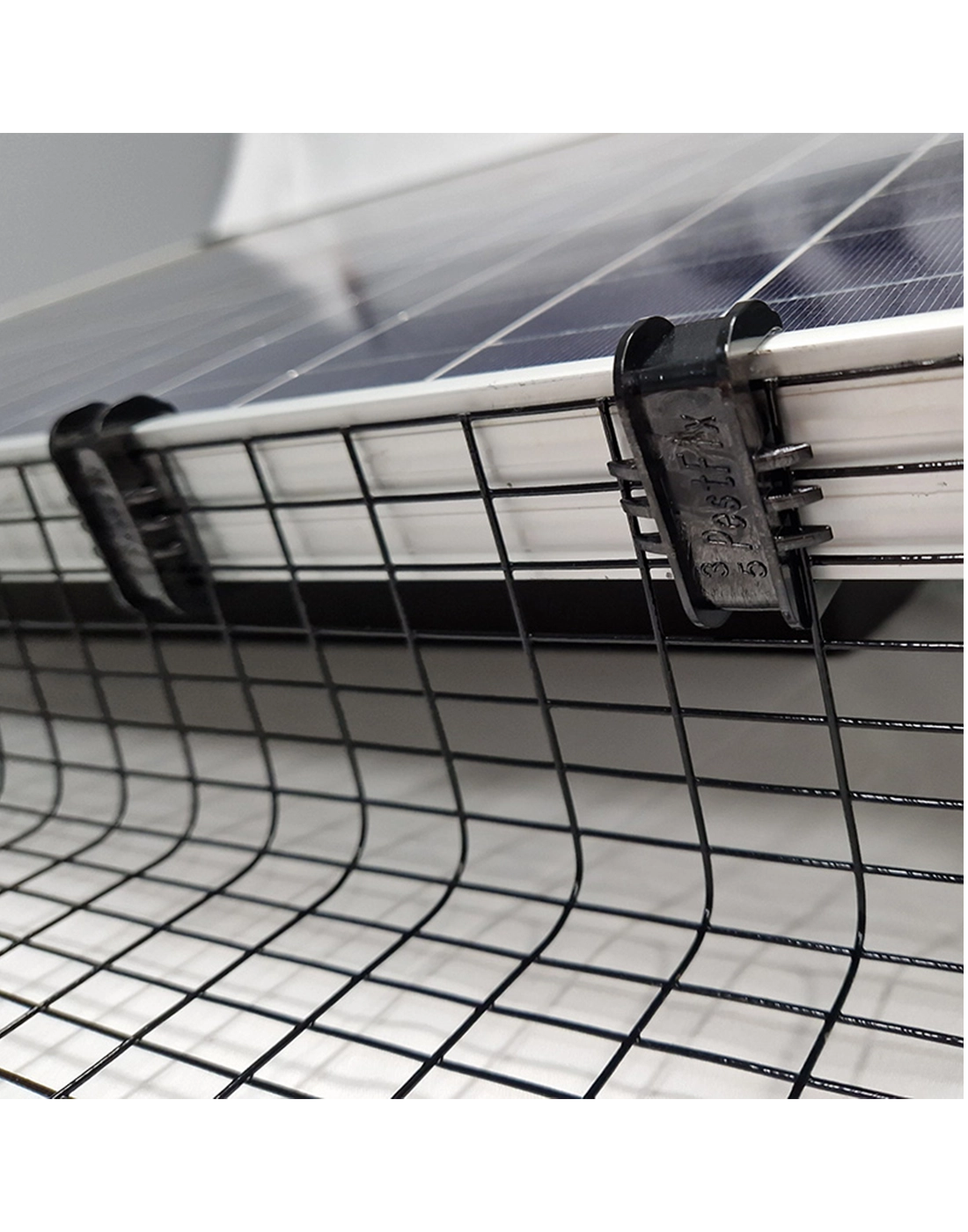Solar Panel Proofing Kit (30m) - Black PVC Galvanised Mesh with 30mm Critter Clips, Cable Ties and Mesh Cutters