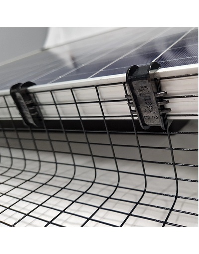 Solar Panel Proofing Kit (30m) - Black PVC Galvanised Mesh with 30mm Critter Clips, Cable Ties and Mesh Cutters