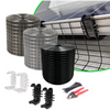 Solar Panel Proofing Kit (30m) - Black PVC Galvanised Mesh with 30mm Critter Clips, Cable Ties and Mesh Cutters